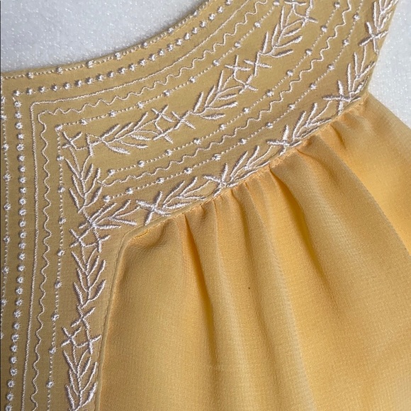 Yellow Embroidered Halter Top - Picture 4 of 7